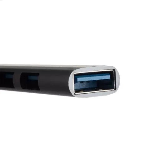 USB-Hub 4 Port 1x USB 3.0 3x USB 2.0 Aluminium Adapter Plug and Play Kompakt Grau