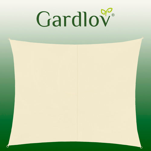 Sonnensegel Rechteckig 3x2 m für zuverlässigen Sonnenschutz Wasserdicht inkl. Befestigung Garten Strand Camping 23163, Farbe:Beige