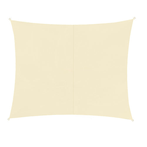 Sonnensegel Rechteckig 3x2 m für zuverlässigen Sonnenschutz Wasserdicht inkl. Befestigung Garten Strand Camping 23163, Farbe:Beige