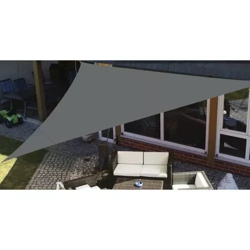 Sonnensegel Dreieckig 3x3x3 m für zuverlässigen Sonnenschutz Wasserdicht inkl. Befestigung Garten Strand Camping 23146, Farbe:Grau