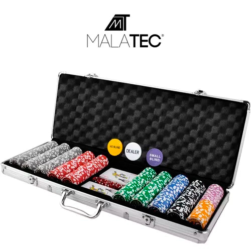 Poker - Set mit 500 Chips im Koffer HQ 23529