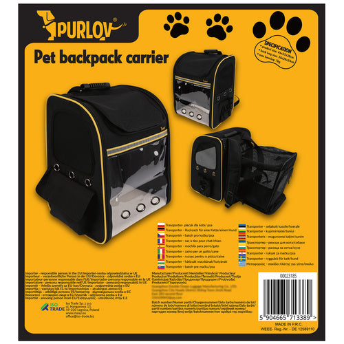 Tragerucksack für Katze/Hund Purlov 23185