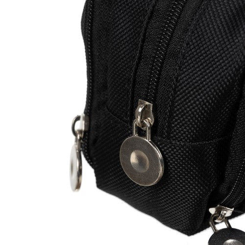 Federmäppchen schwarz 3 Fächer Oxford Stoff Stifteetui groß Schule Organizer