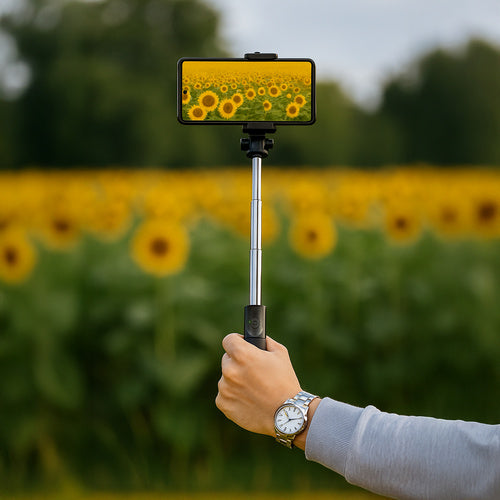Izoxis 23518 Selfie-Stick, Stativ mit Bluetooth-Fernbedienung, 96 cm