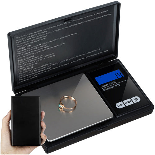 Ruhhy Taschenwaage 500 x 0,1g mit Klappe 23573