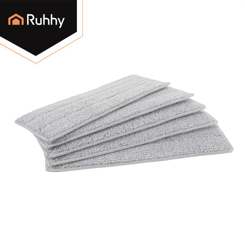 Wischmop Bezüge Flachmopp 5er Set Mikrofaser Waschbar bis 120x Pads 33x11,5 cm