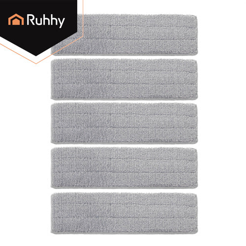 Wischmop Bezüge Flachmopp 5er Set Mikrofaser Waschbar bis 120x Pads 33x11,5 cm