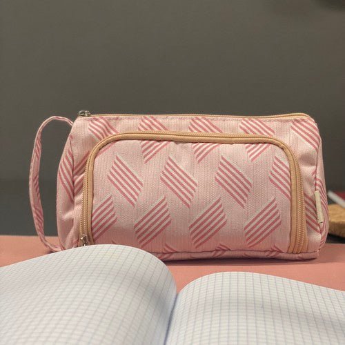 2 Fächer Schulmäppchen erweiterbar für optimale Organisation rosa - Easy2sell - Deluxe