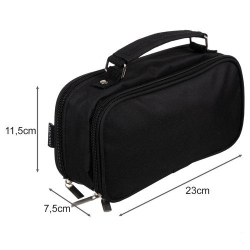 2 - teiliges Federmäppchen erweiterbar mit zwei Fächern schwarz - Easy2sell - Deluxe