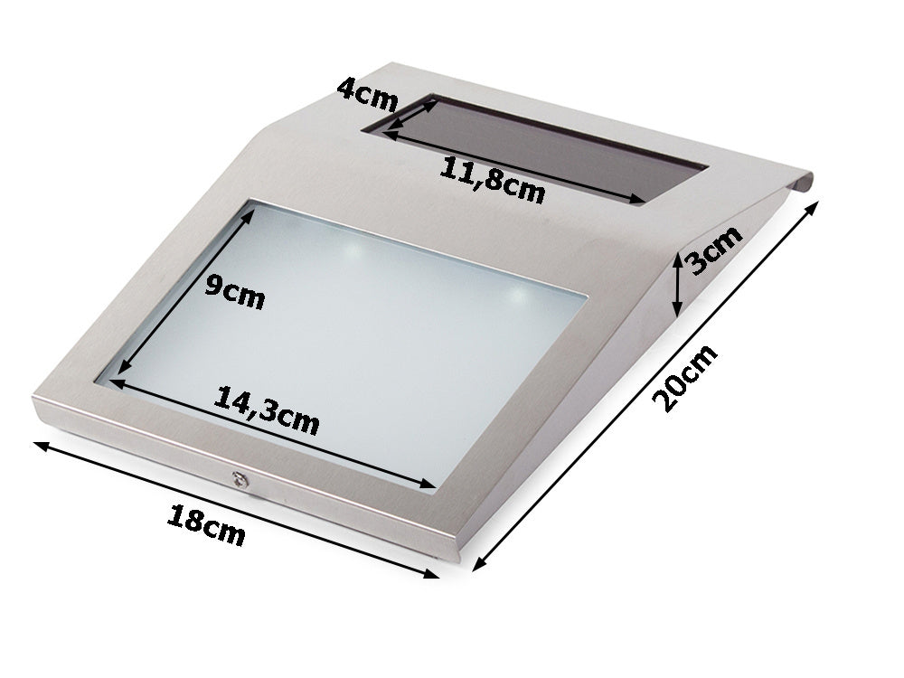 Verk 01504 Solarbetriebene Hausnummernbeleuchtung, 18 x 20 cm