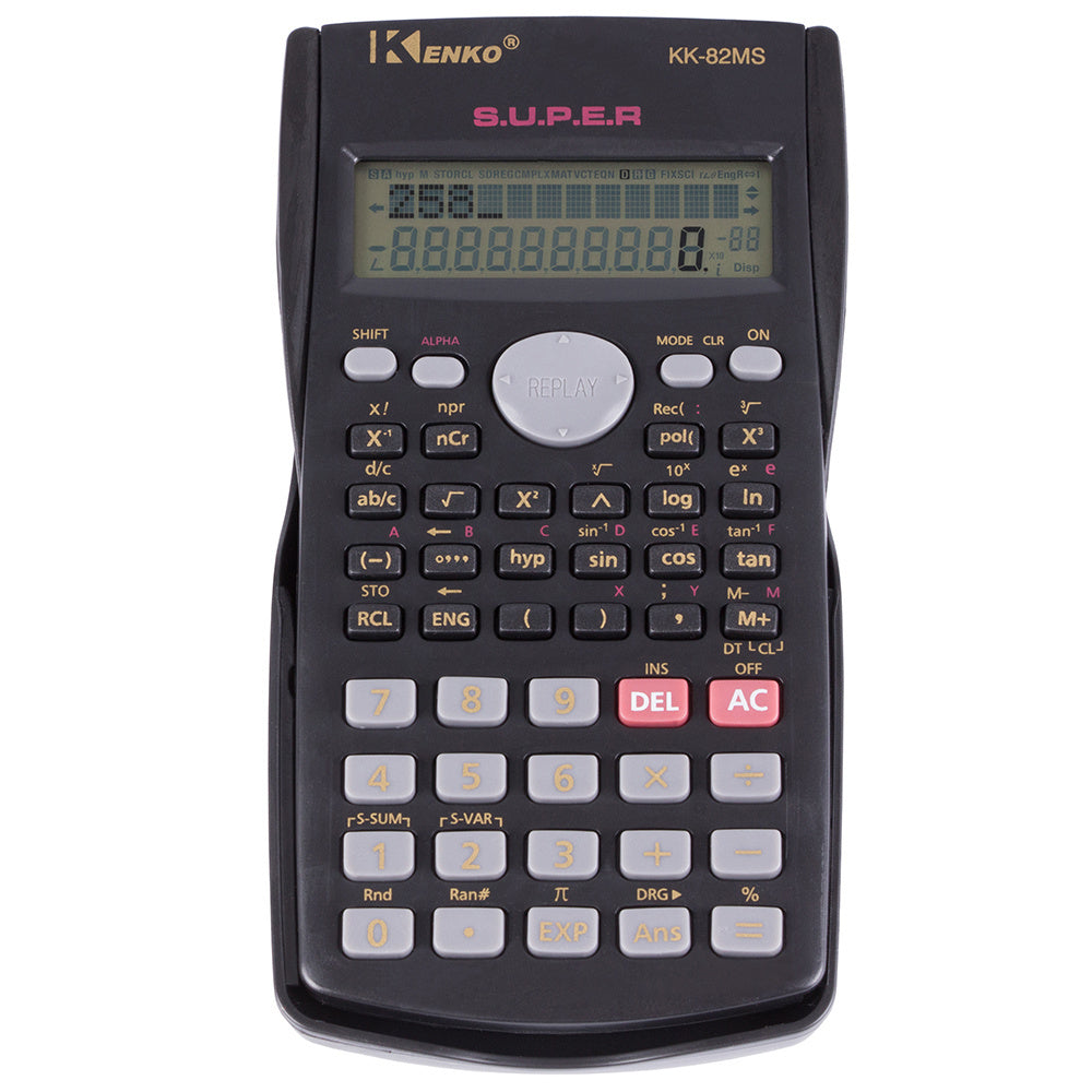 Verk 01053 Taschenrechner KK-82MS, schwarz