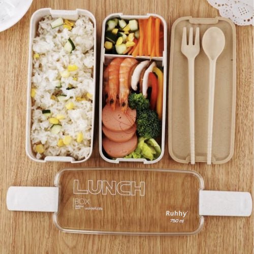 2er Set Lunchbox mit separaten Behältern für frische Mahlzeiten - Easy2sell - Deluxe