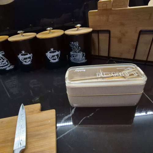 2er Set Lunchbox mit separaten Behältern für frische Mahlzeiten - Easy2sell - Deluxe