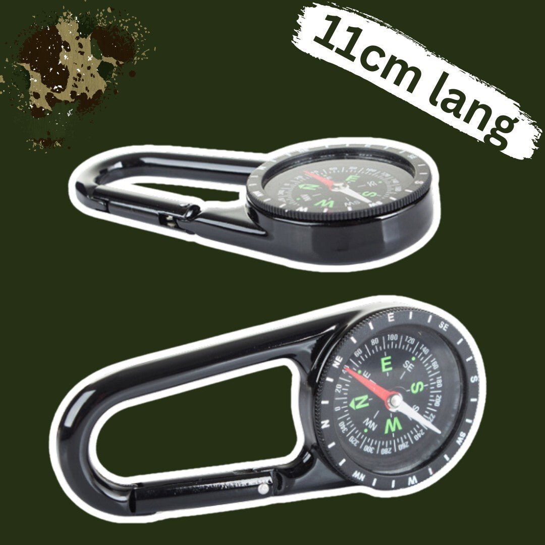 2in1 Kompass mit Karabiner taktische Orientierungshilfe BW US Outdoor Survival - Easy2sell - Deluxe