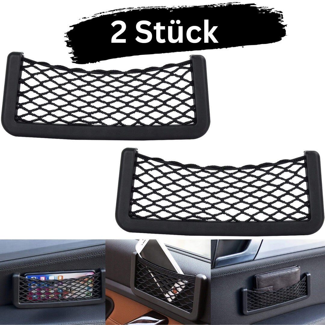 2x Auto Netztasche Ablagenetz Tür Organizer Ablagefach Aufbewahrung für KFZ PKW - Easy2sell - Deluxe