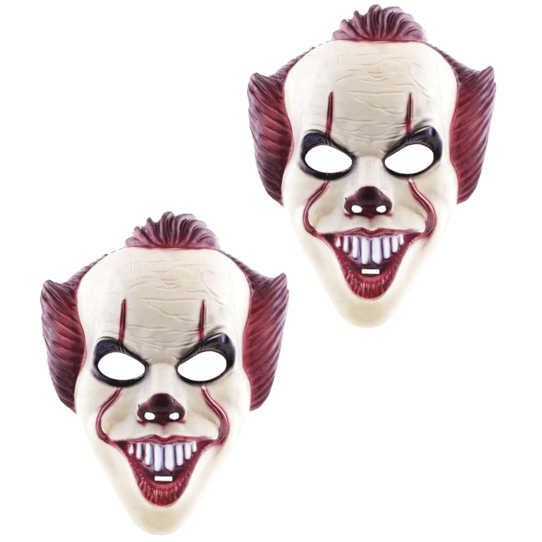 2x Halloween Pennywise Clown Maske Stephen Kings Es Maske Horror Cosplay Kostüm - Easy2sell - Deluxe