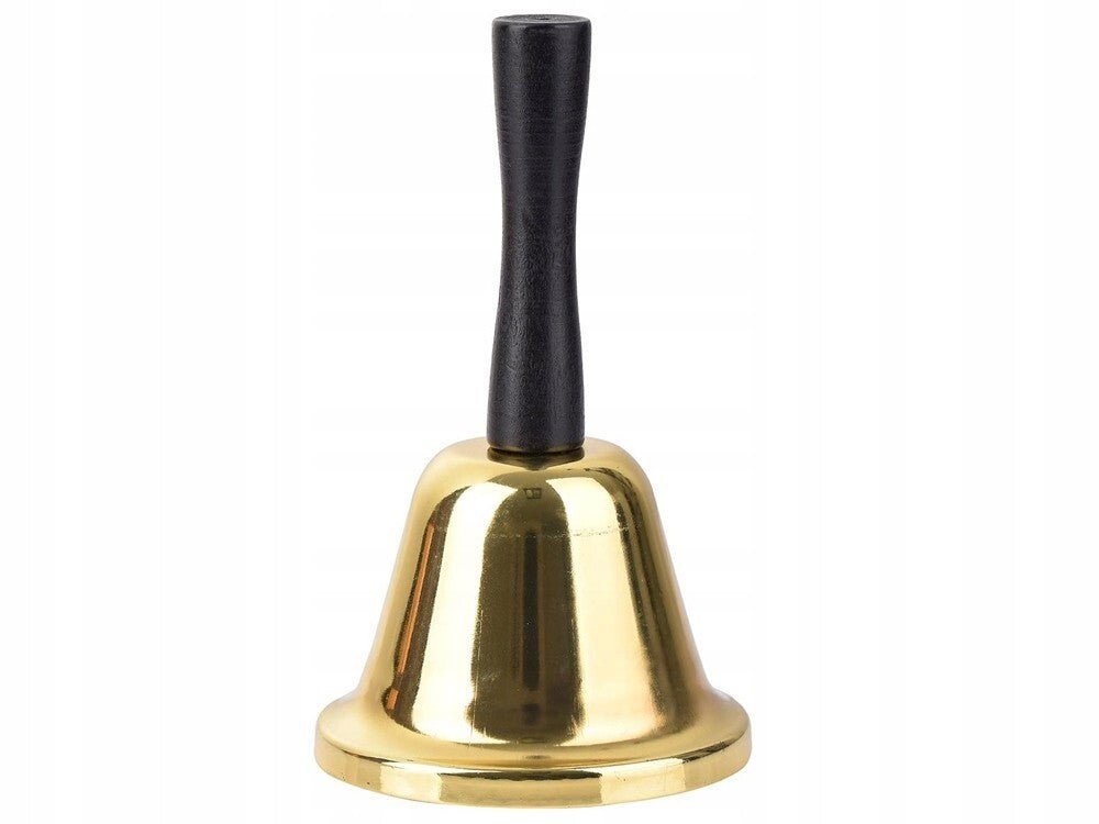 2x Tischglocke Weihnachtsglocke Handglocke Hotelglocke Nikolaus Glocke in Gold - Easy2sell - Deluxe