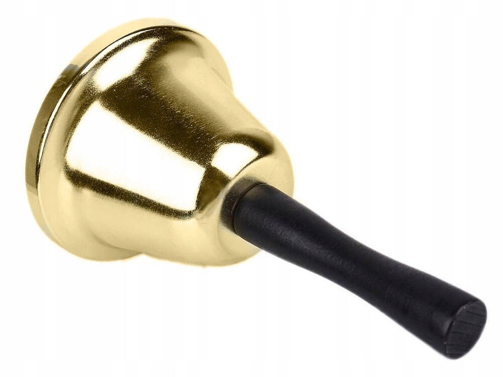 2x Tischglocke Weihnachtsglocke Handglocke Hotelglocke Nikolaus Glocke in Gold - Easy2sell - Deluxe