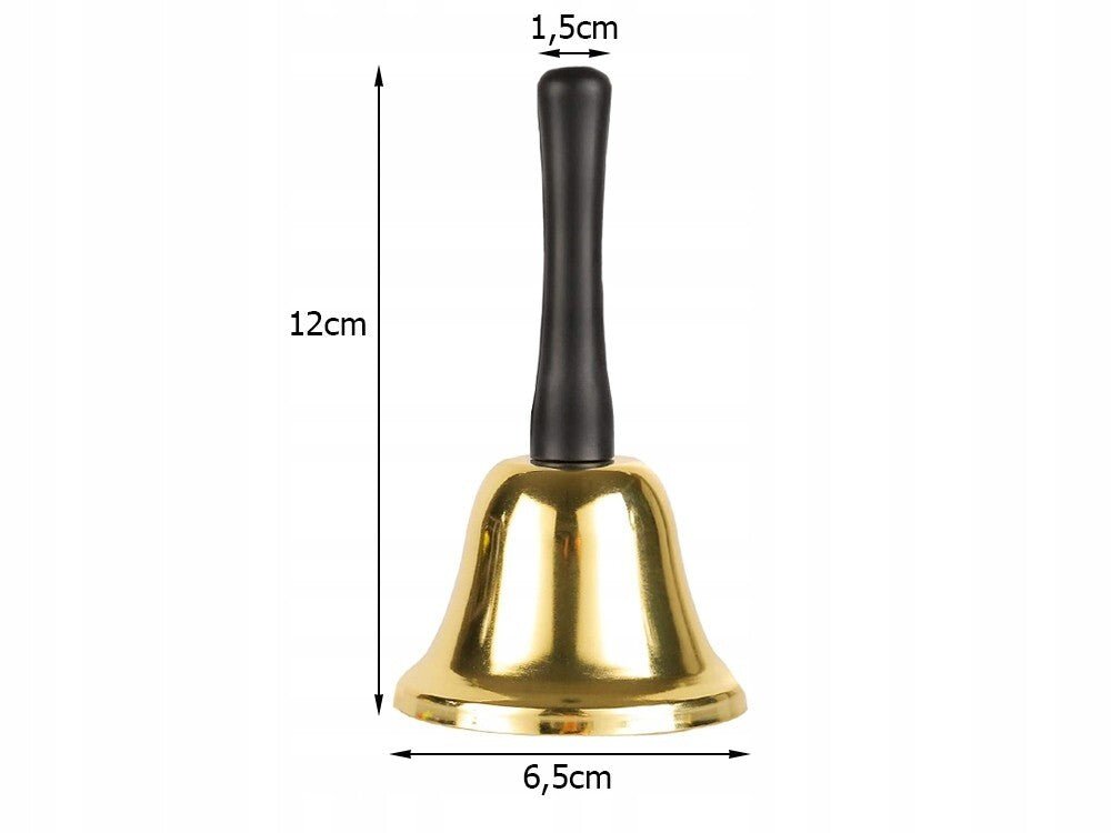 2x Tischglocke Weihnachtsglocke Handglocke Hotelglocke Nikolaus Glocke in Gold - Easy2sell - Deluxe