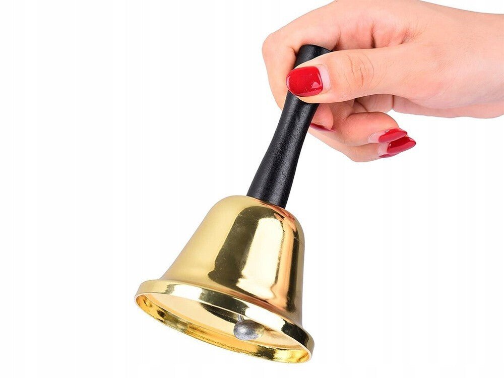 2x Tischglocke Weihnachtsglocke Handglocke Hotelglocke Nikolaus Glocke in Gold - Easy2sell - Deluxe