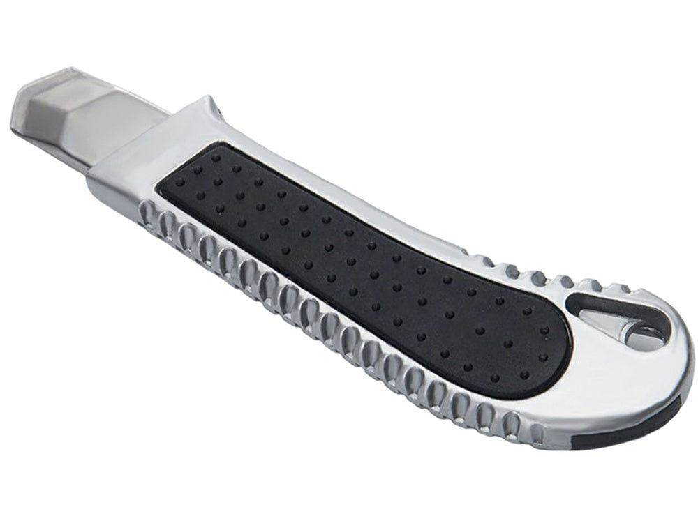 Tapeziermesser 18 mm Abbrechklinge Metall Gummigriff Universalmesser Aluminium