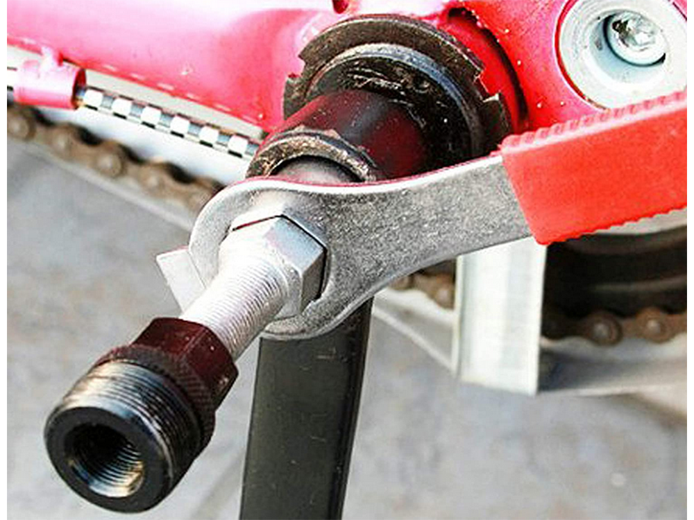 Fahrradkurbelabzieher für Vierkantachsen mit 15 mm Schraubenschlüssel