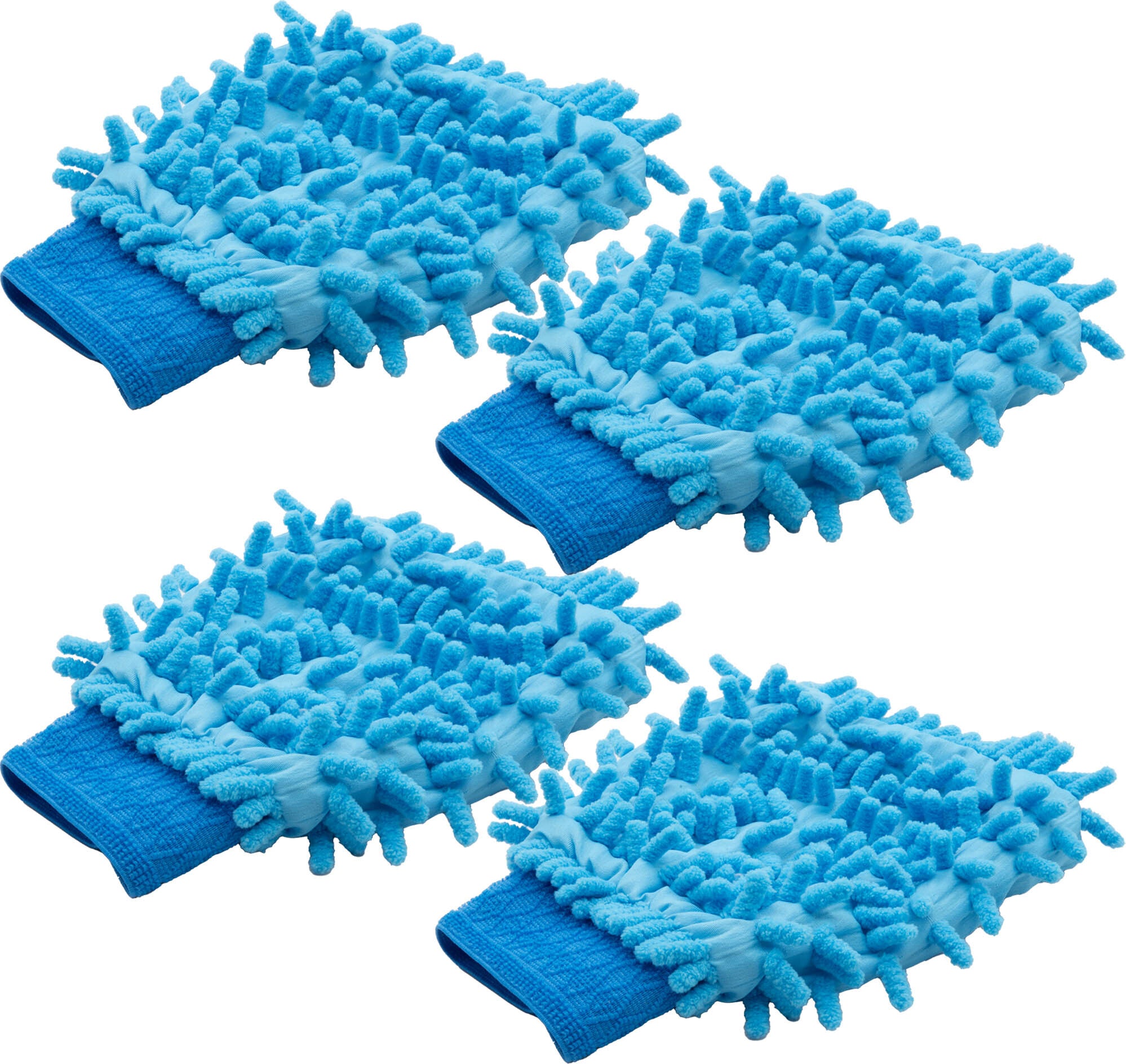 Waschhandschuh Mikrofaser 4x Polierhandschuh Putzhandschuh Autowäsche Auto Set