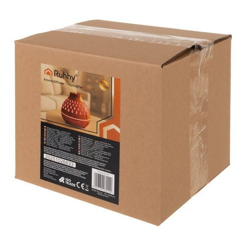 400 ml Aroma - Diffusor mit Ultraschalltechnologie und LED - Hintergrundbeleuchtung in Holzoptik - Easy2sell - Deluxe