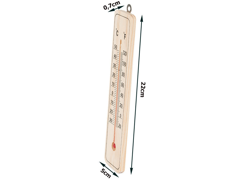 Verk 07185 Außenthermometer 22 cm Holz