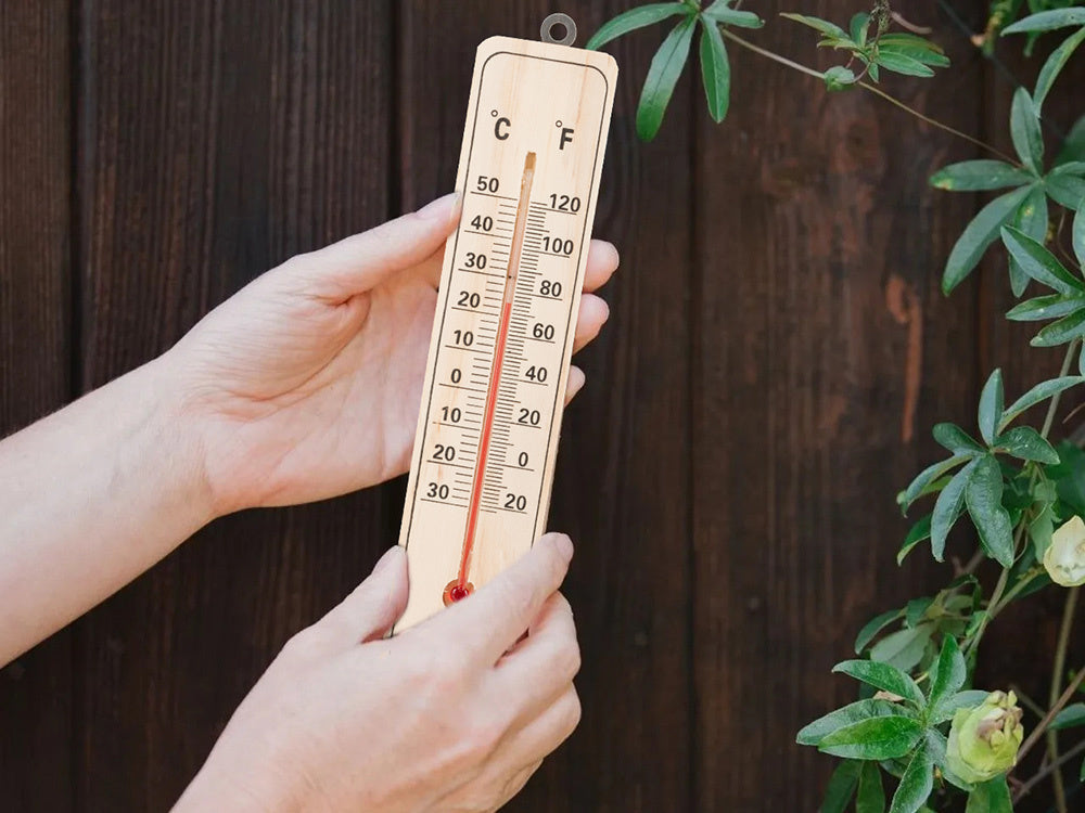 Verk 07185 Außenthermometer 22 cm Holz