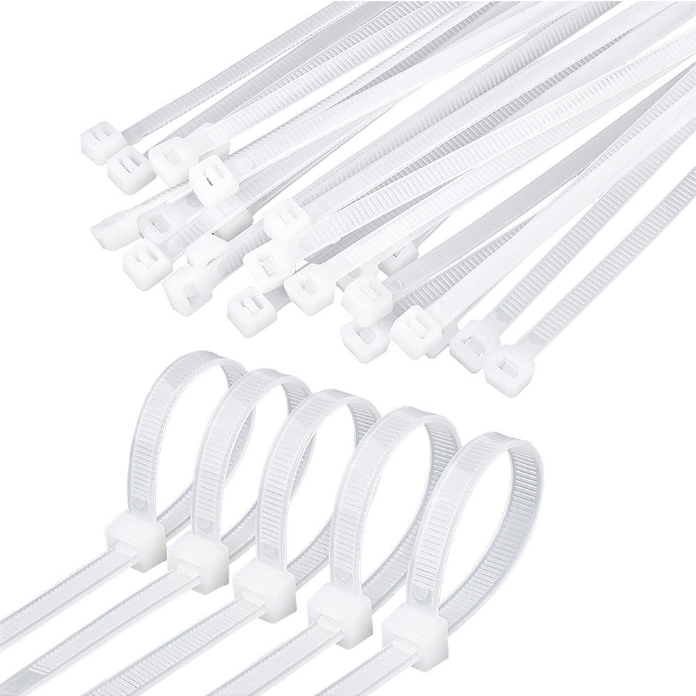 Verk 11348 Kabelbinder 2,5 x 100 mm, weiß, Packung mit 500 Stück
