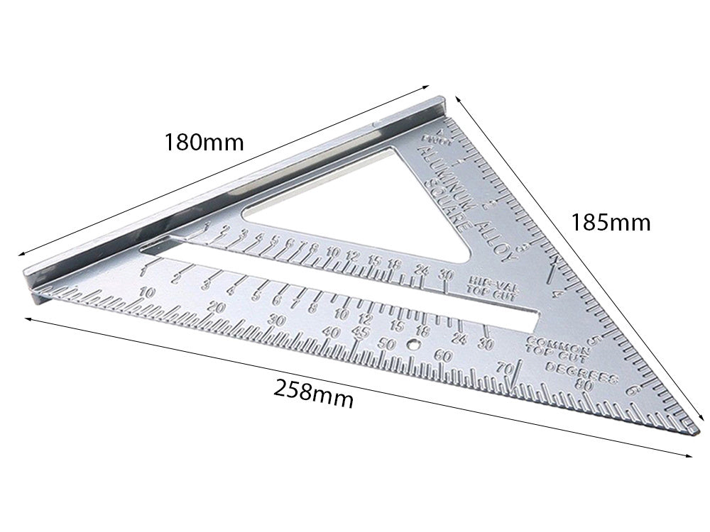 Verk 11347 Große Aluminium-Schrägwinkellehre 180 mm