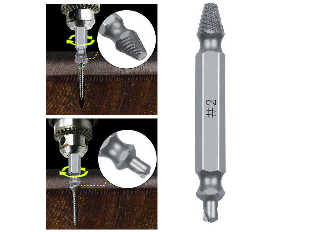 Verk 11345 Ausdreher für beschädigte Schrauben 2-12 mm 4 Stk