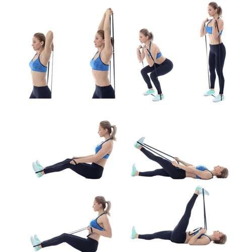 4er Set Widerstandsbänder mit verschiedenen Stärken - grün - Easy2sell - Deluxe