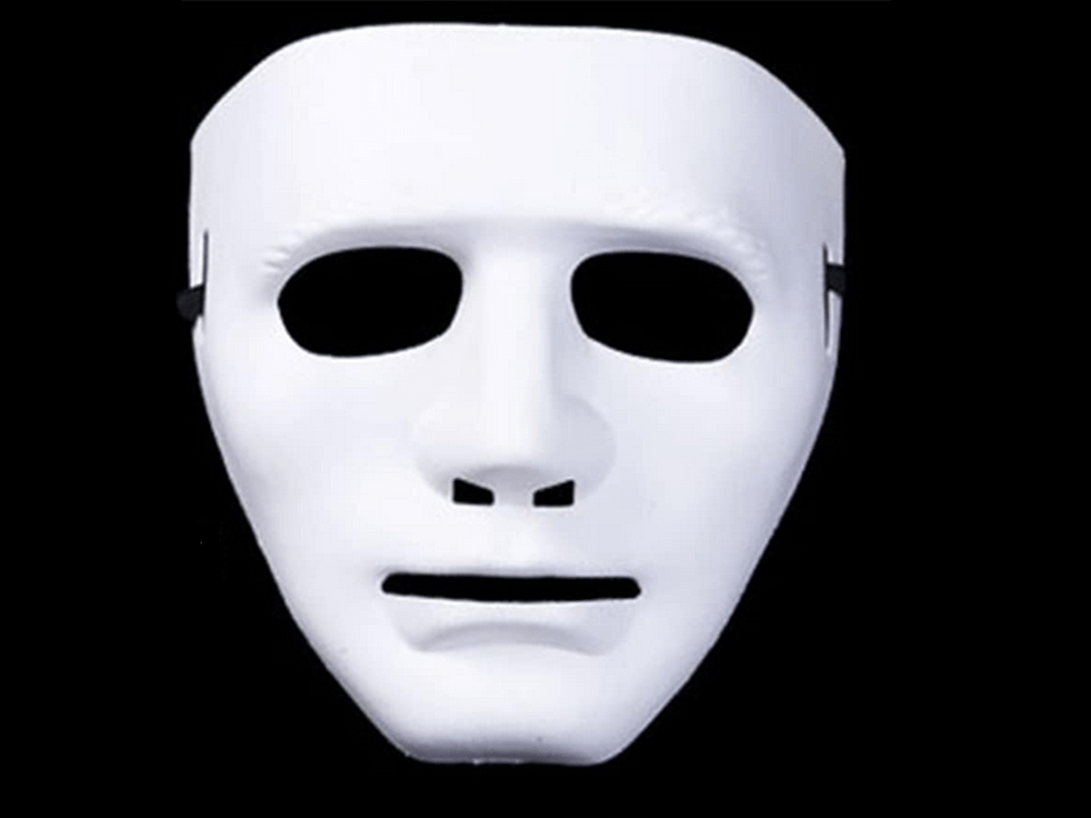 4x Halloween Maske in weiß - gruselige Theathermaske zum bemalen für Kostüm - Easy2sell - Deluxe