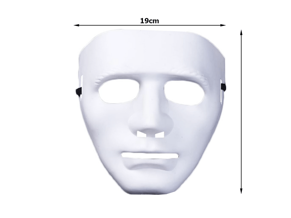 4x Halloween Maske in weiß - gruselige Theathermaske zum bemalen für Kostüm - Easy2sell - Deluxe