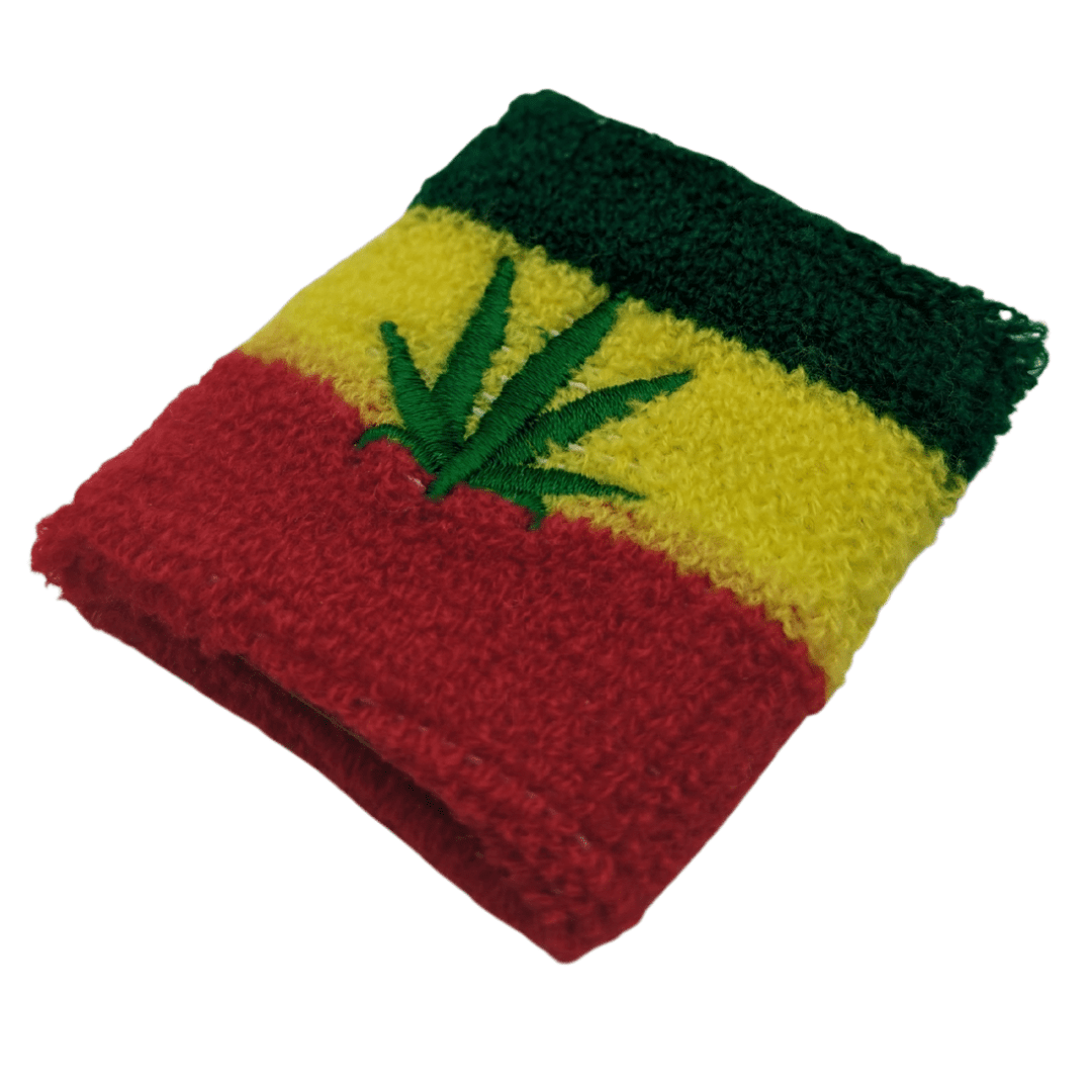 4x Schweißband Hippie Kostüm Schweiß Band für Festival Hippie Gras Reggae Hanf - Easy2sell - Deluxe