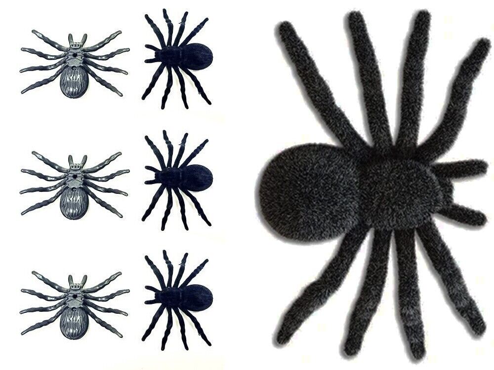 4x Spinnen Halloween Dekoration Spinne Horror gruselige Deko Set Spinne - Easy2sell - Deluxe