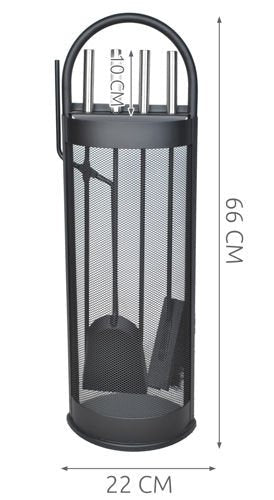 5-teiliges Kaminzubehör-Set mit modernem Design - Easy2sell-Deluxe