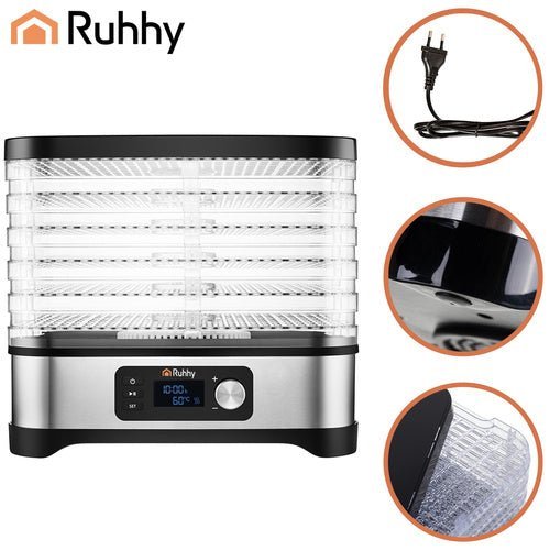5 Trockenschalen Dörrgerät mit LCD - Display, 10 l - Easy2sell - Deluxe