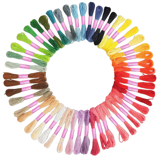 50 Stück bunte Stickfäden, reißfest und langlebig, mehrfarbig - Easy2sell - Deluxe