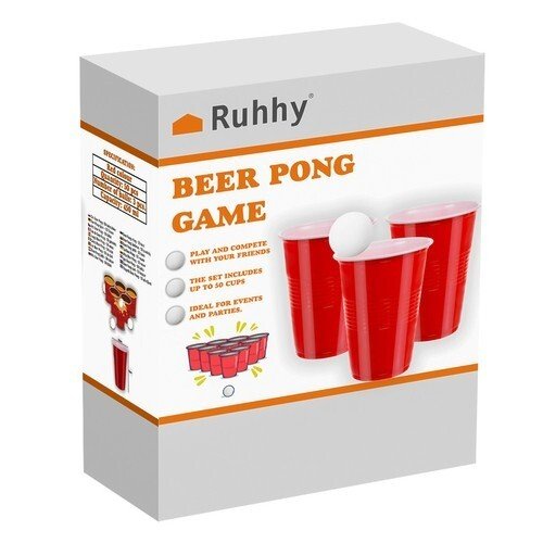 50x Bierpongbecher Red Cups stabile Rote Bierbecher Bierpong Becher Beerpong - Easy2sell - Deluxe