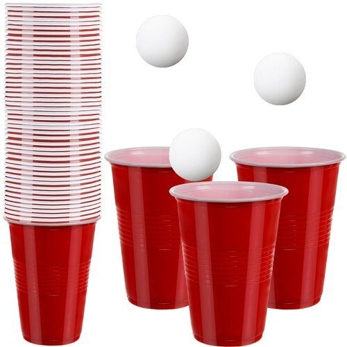 50x Bierpongbecher Red Cups stabile Rote Bierbecher Bierpong Becher Beerpong - Easy2sell - Deluxe