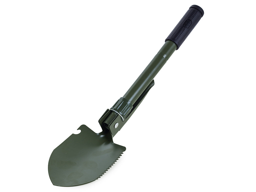 Klappspaten multifunktional Stahl klappbar Säge Öffner Gürteltasche 41,5 cm