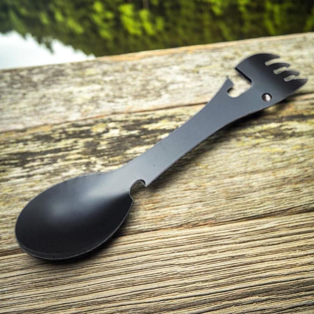 5in1 Göffel Camping Feldbesteck Outdoor Survival Essbesteck Gabel Löffel Besteck - Easy2sell - Deluxe