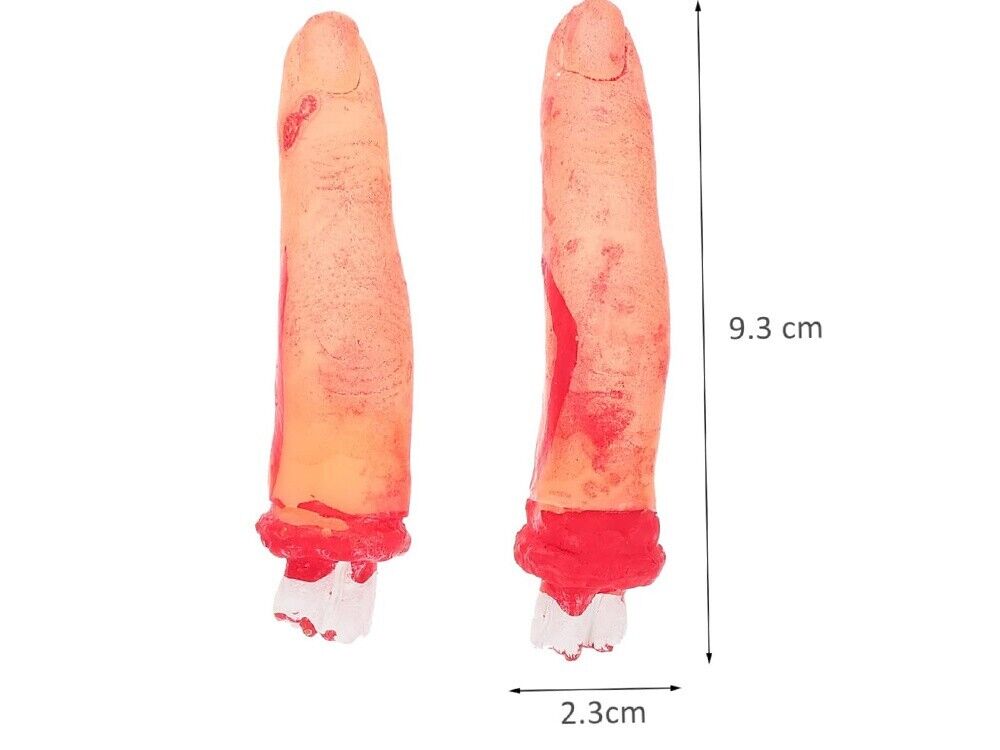 5x Genähte Finger HALLOWEEN Deko blutige Körperteile aus Gummi Grusel Dekoration - Easy2sell - Deluxe