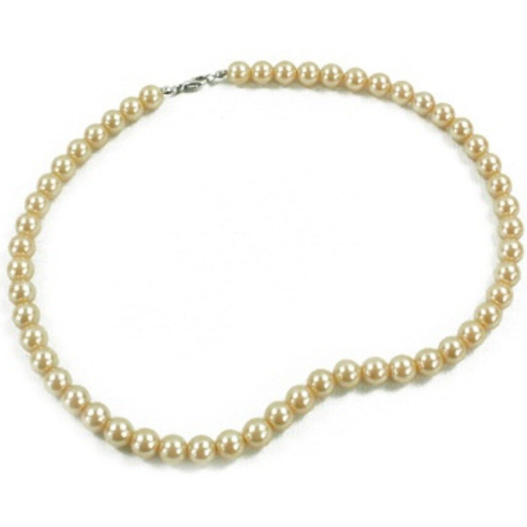 5x Halskette Perlenkette Theater & Karneval Verkleidung Schmuck in creme/ gold - Easy2sell - Deluxe