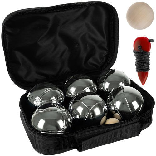 Boule 6 Kugel Set mit Zubehör für Outdoor-Aktivitäten Gravierte Motiven Hülle 23440