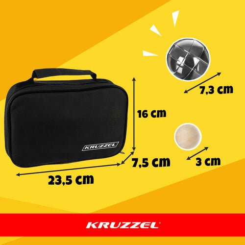 Boule 6 Kugel Set mit Zubehör für Outdoor-Aktivitäten Gravierte Motiven Hülle 23440