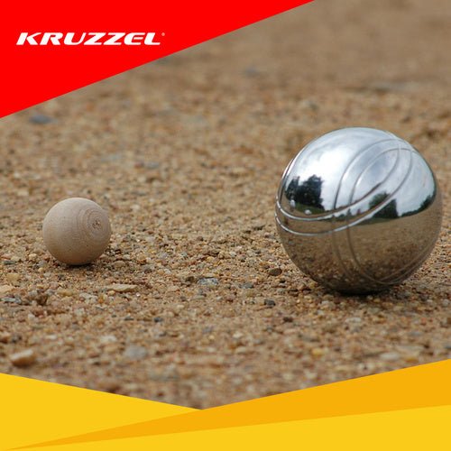 Boule 6 Kugel Set mit Zubehör für Outdoor-Aktivitäten Gravierte Motiven Hülle 23440